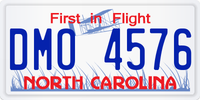 NC license plate DMO4576