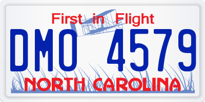 NC license plate DMO4579