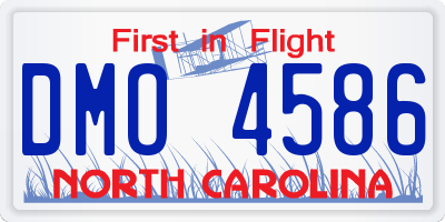 NC license plate DMO4586