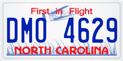 NC license plate DMO4629