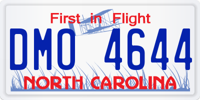 NC license plate DMO4644
