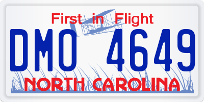 NC license plate DMO4649