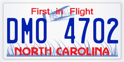 NC license plate DMO4702