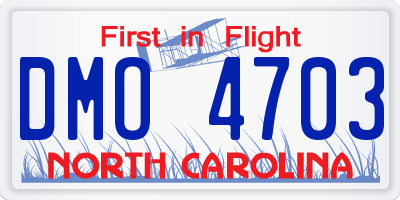 NC license plate DMO4703