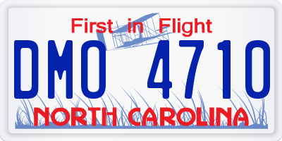 NC license plate DMO4710