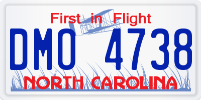 NC license plate DMO4738