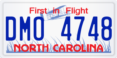 NC license plate DMO4748