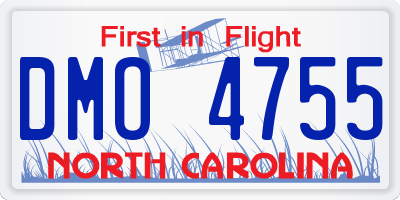 NC license plate DMO4755