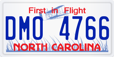 NC license plate DMO4766