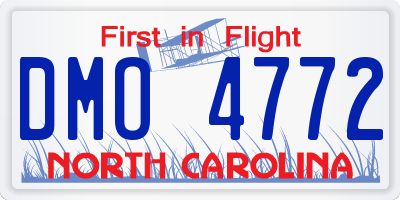 NC license plate DMO4772