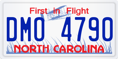 NC license plate DMO4790