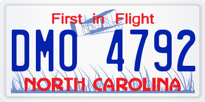 NC license plate DMO4792