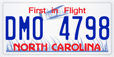 NC license plate DMO4798