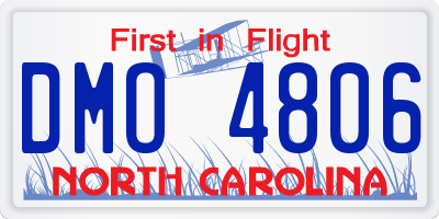 NC license plate DMO4806