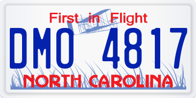 NC license plate DMO4817