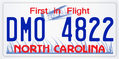 NC license plate DMO4822