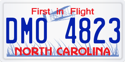 NC license plate DMO4823