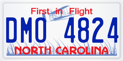 NC license plate DMO4824