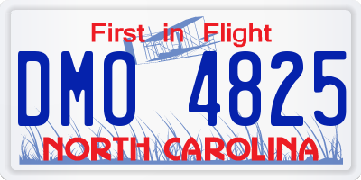 NC license plate DMO4825