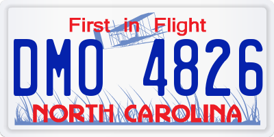 NC license plate DMO4826