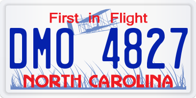 NC license plate DMO4827