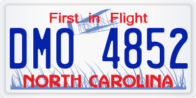 NC license plate DMO4852