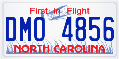 NC license plate DMO4856