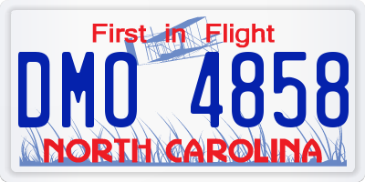 NC license plate DMO4858