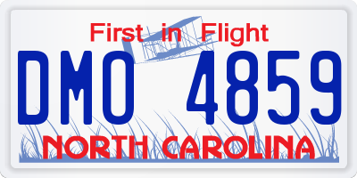 NC license plate DMO4859