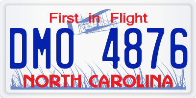 NC license plate DMO4876