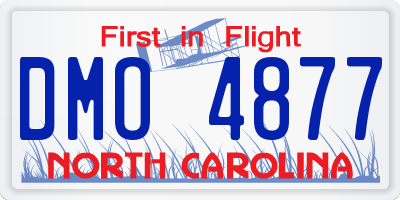 NC license plate DMO4877