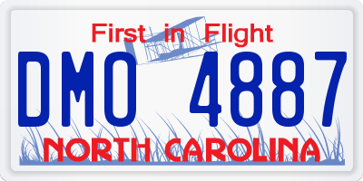 NC license plate DMO4887