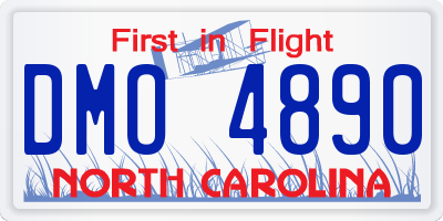 NC license plate DMO4890