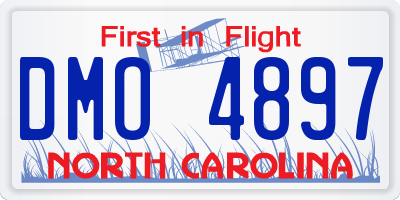 NC license plate DMO4897