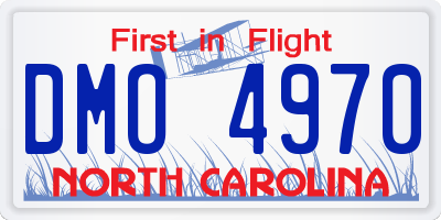 NC license plate DMO4970
