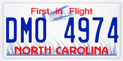 NC license plate DMO4974