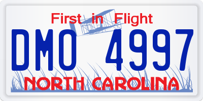 NC license plate DMO4997