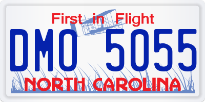 NC license plate DMO5055