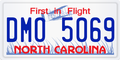 NC license plate DMO5069