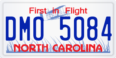 NC license plate DMO5084