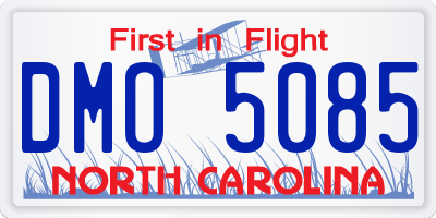 NC license plate DMO5085
