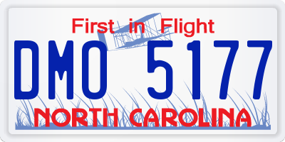 NC license plate DMO5177