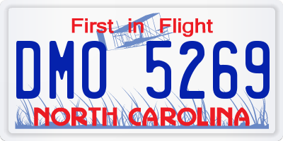 NC license plate DMO5269