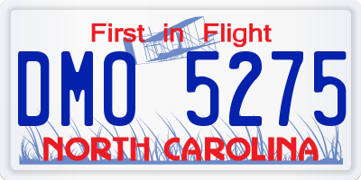 NC license plate DMO5275