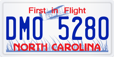 NC license plate DMO5280