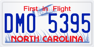 NC license plate DMO5395