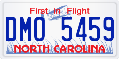 NC license plate DMO5459