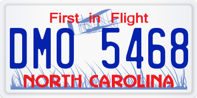 NC license plate DMO5468