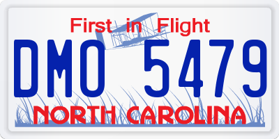 NC license plate DMO5479