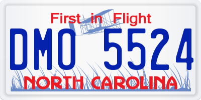 NC license plate DMO5524